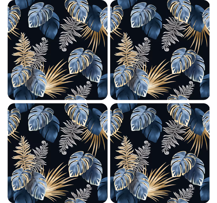 Texture coaster lush tropical foliage - TenStickers