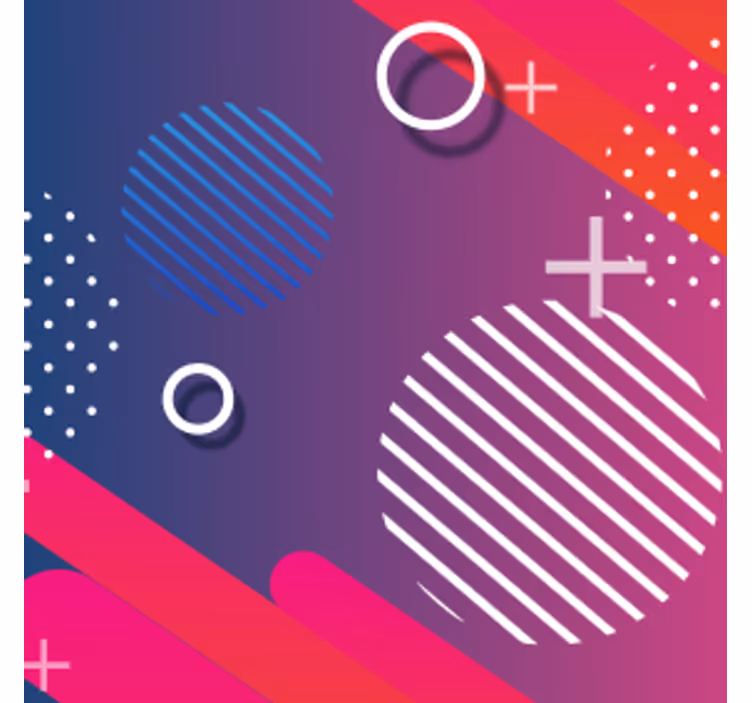 Texture coaster with circular geometric pattern - TenStickers