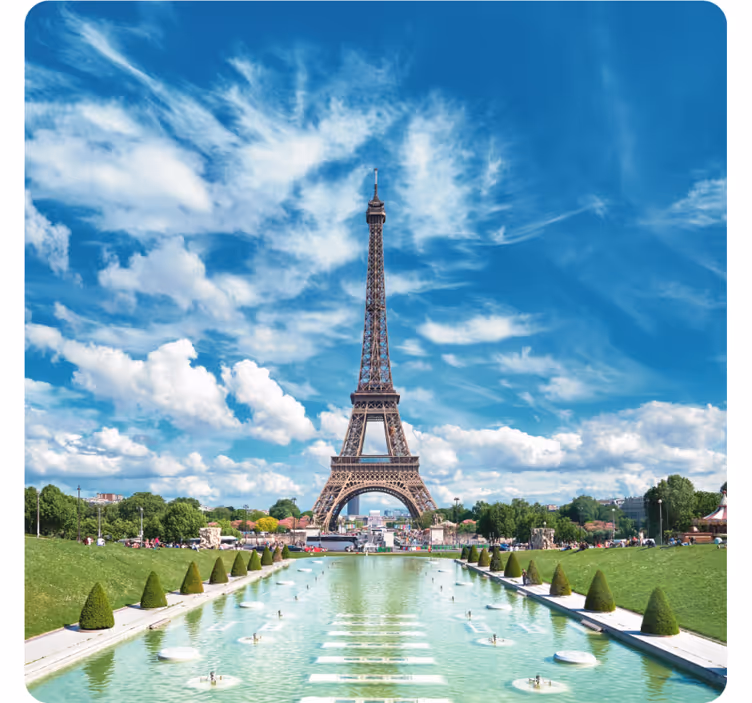 Modern coasters eiffel tower view - TenStickers