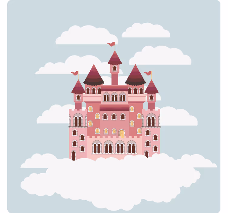 Geek coasters fairytale castle design - TenStickers