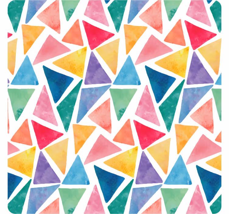 Texture coaster colorful triangular design - TenStickers