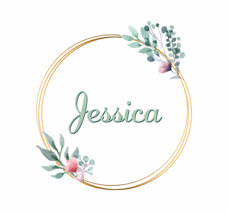 Customisable coasters floral name personalization - TenStickers