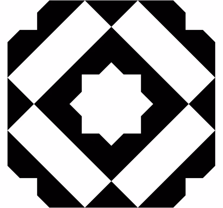 Texture coaster with geometric black design - TenStickers