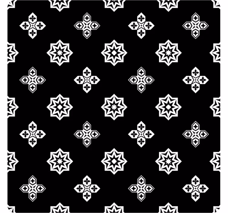 Texture coaster with geometric floral design - TenStickers