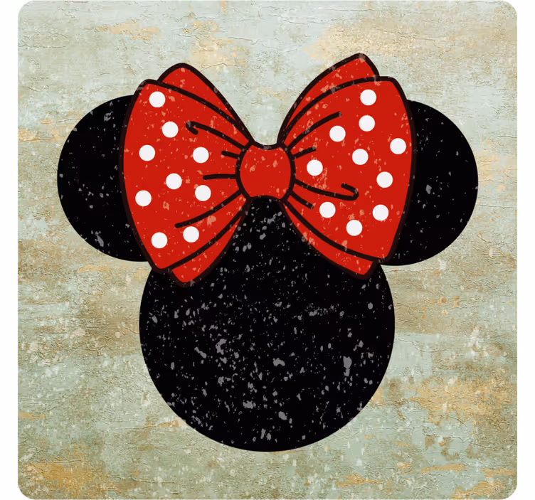 Geek coasters polka dot bow design - TenStickers