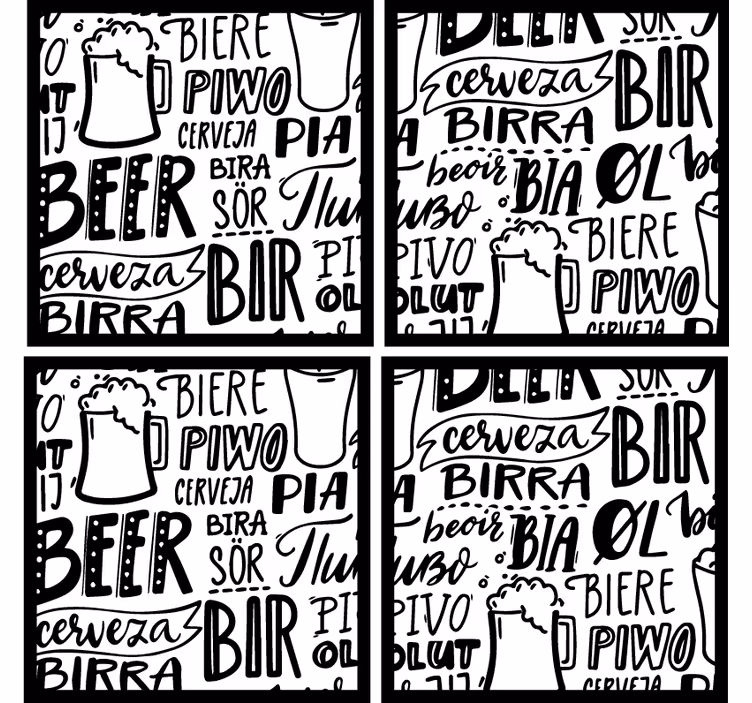 Diverse beer terminology beer mats - TenStickers