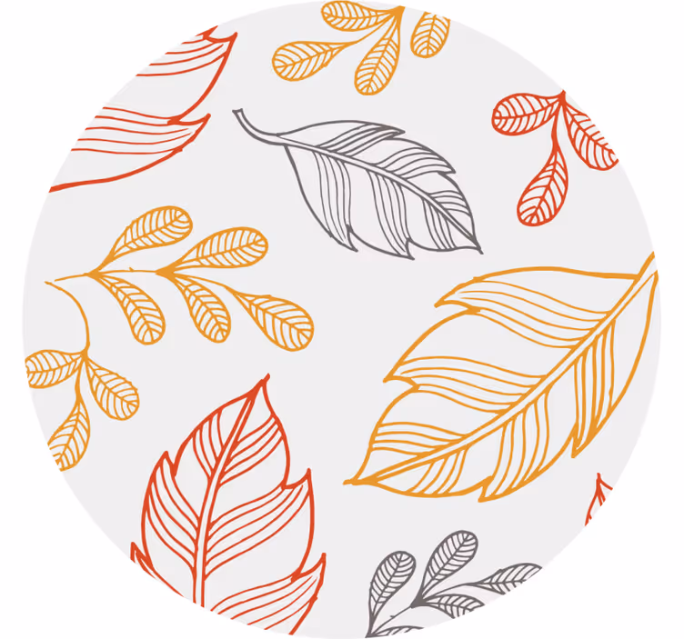 Texture coaster with layered leaf designs - TenStickers