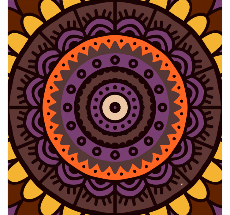 Texture coaster with intricate circular design - TenStickers