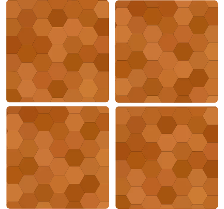 Texture coaster with hexagonal pattern surface - TenStickers
