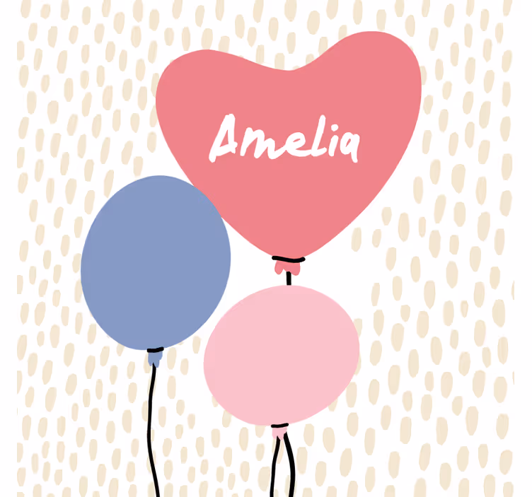 Wedding coaster heart shaped balloon trio - TenStickers