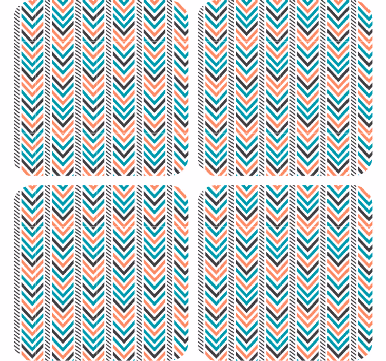 Texture coaster chevron pattern essentials - TenStickers