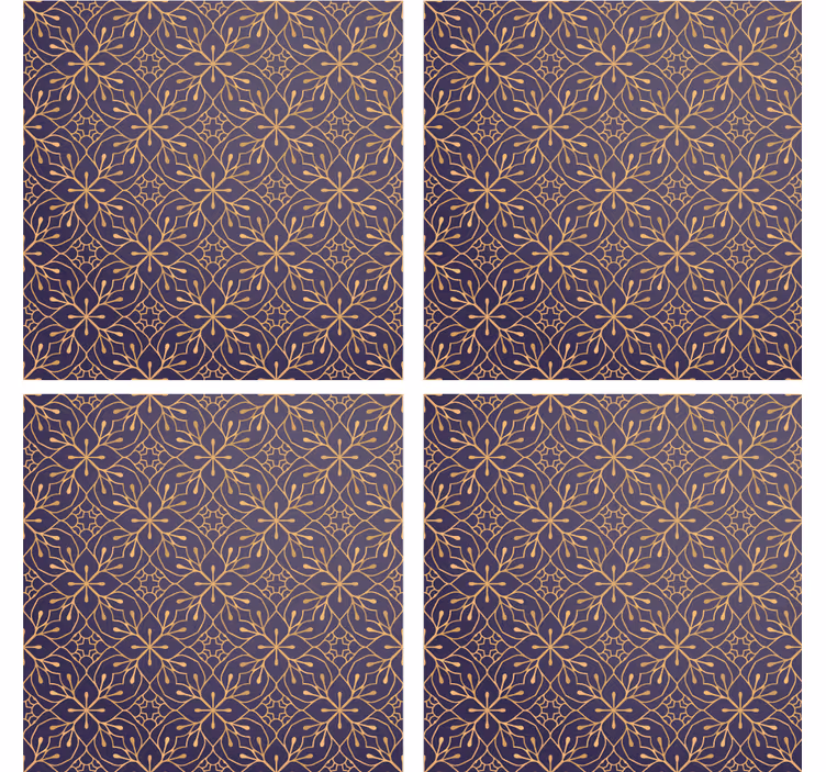 Texture coaster flower print design - TenStickers