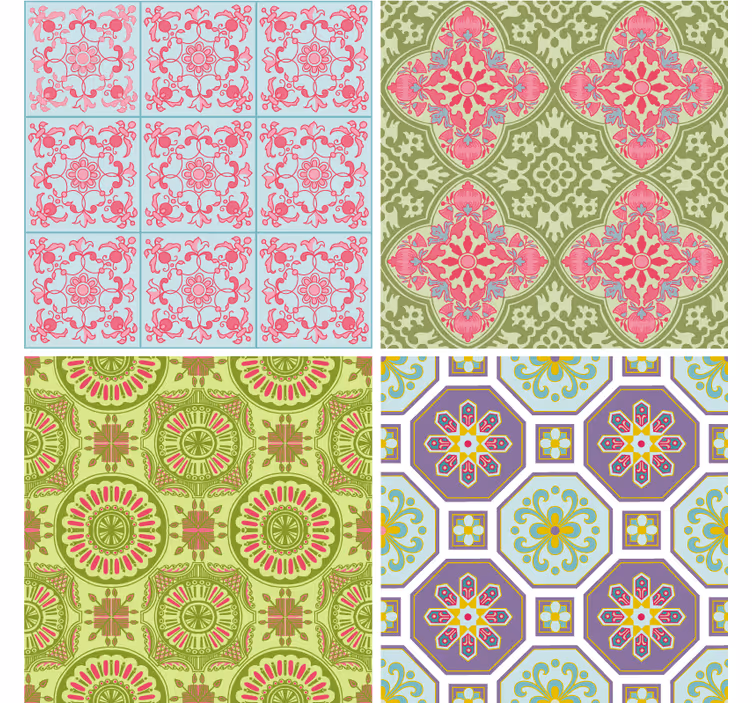 Vibrant textured squares texture coaster - TenStickers