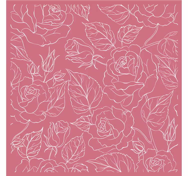 Texture coaster with artistic floral designs - TenStickers