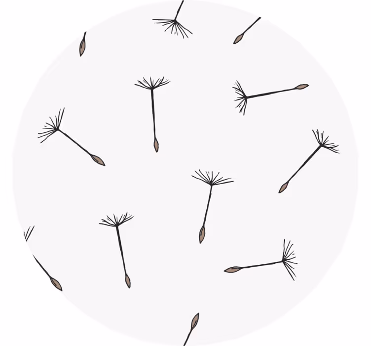 Texture coaster with delicate seed design - TenStickers