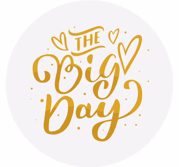 Elegant celebration typography wedding coaster - TenStickers