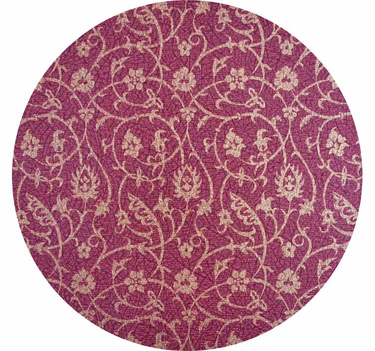 Texture coaster with floral motif surface - TenStickers