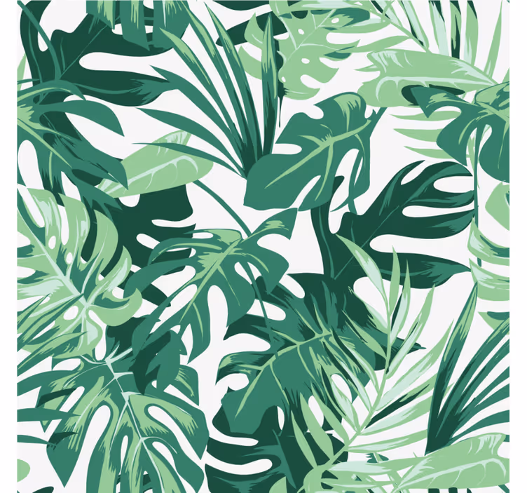 Texture coaster tropical leaf design - TenStickers