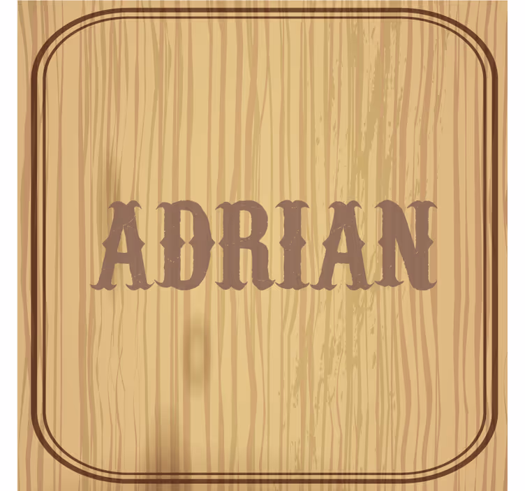 Customisable coasters with wood grain personalization - TenStickers
