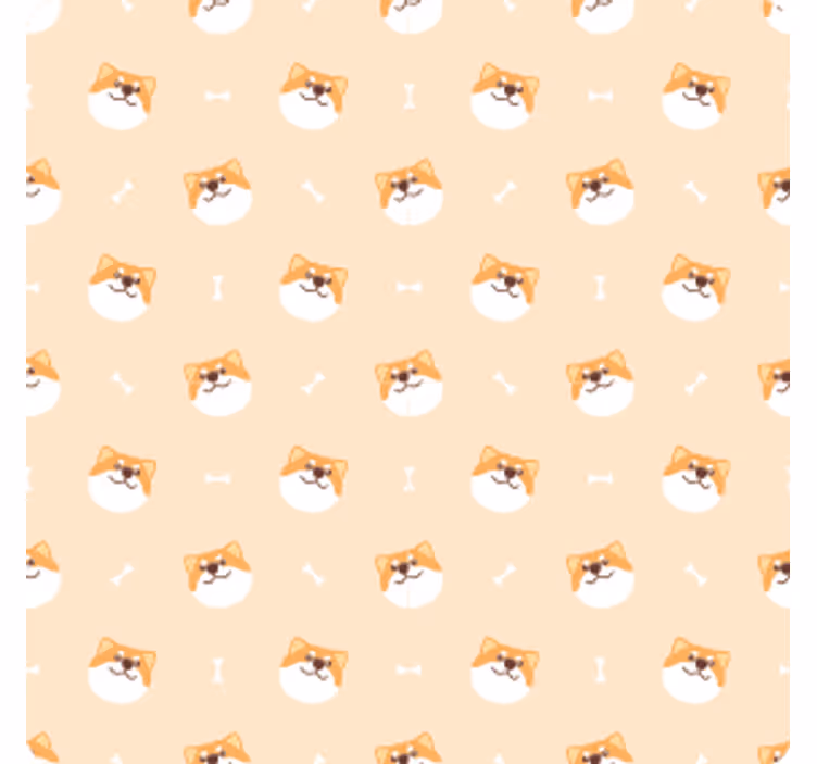 Modern coasters cheerful dog faces design - TenStickers