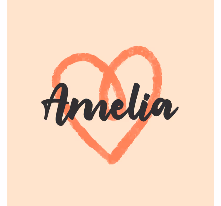 Customisable coasters with heart shape personalization - TenStickers