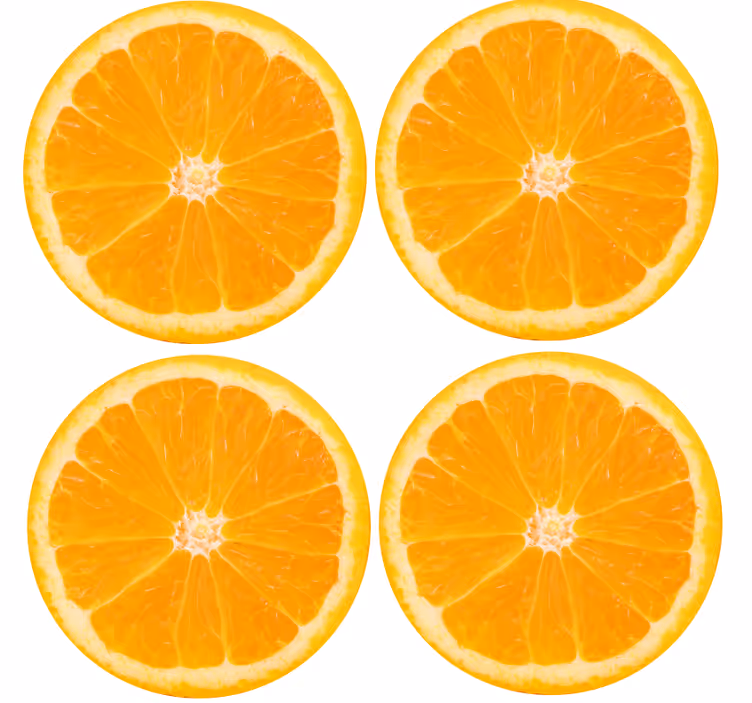 Modern coasters citrus fruit slice set - TenStickers