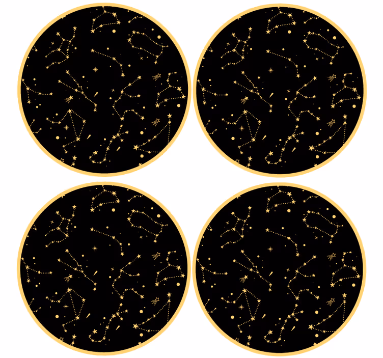 Geek coasters celestial pattern designs - TenStickers
