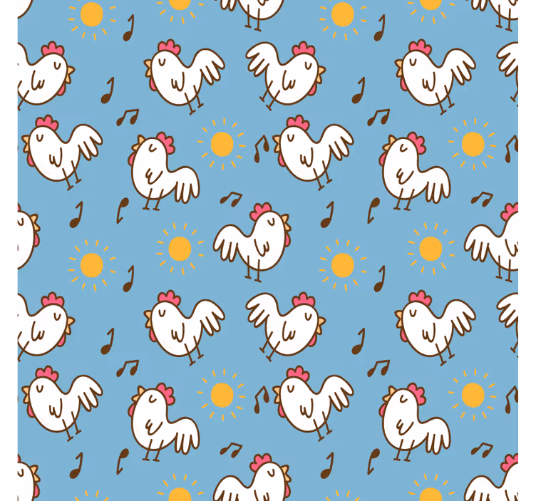 Modern coasters cheerful chickens and sun - TenStickers