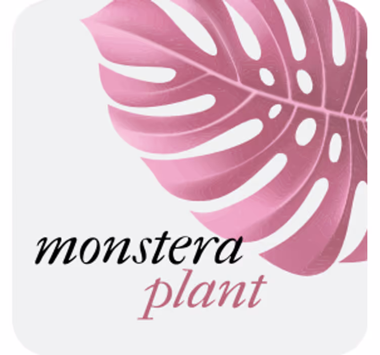 Customisable coasters monstera leaf design - TenStickers