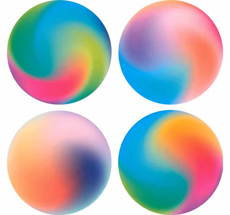 Texture coaster with colorful swirling designs - TenStickers