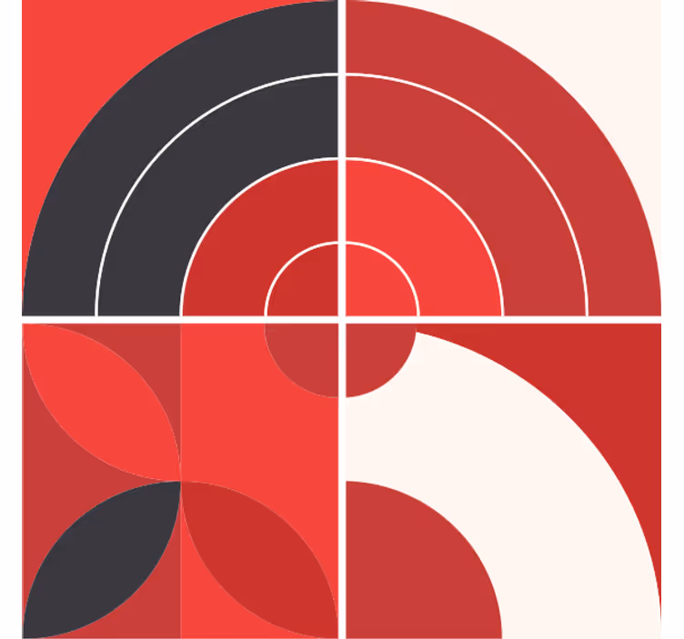 Texture coaster with geometric color designs - TenStickers