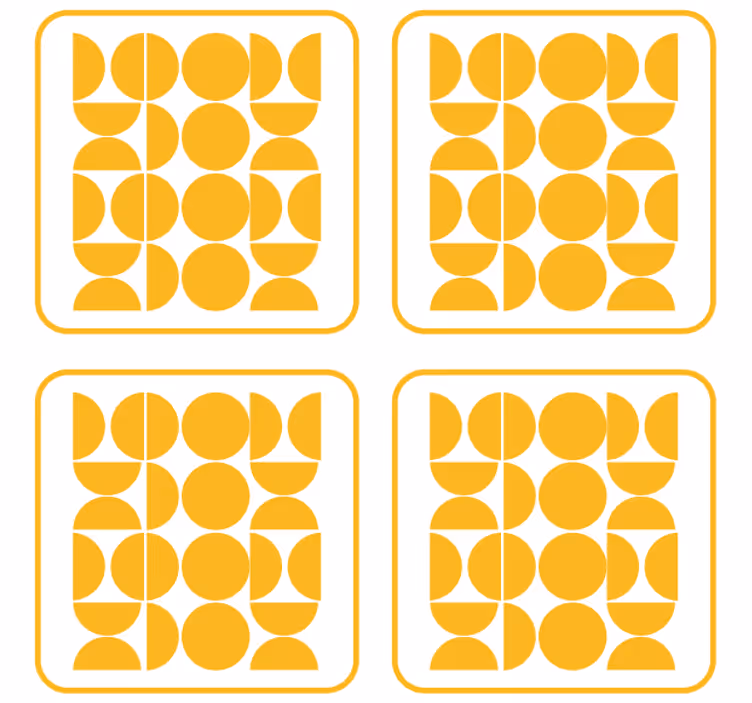 Texture coaster with geometric shape designs - TenStickers