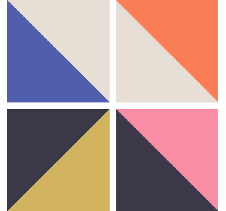 Geometric Multicolor Angles texture coaster - TenStickers