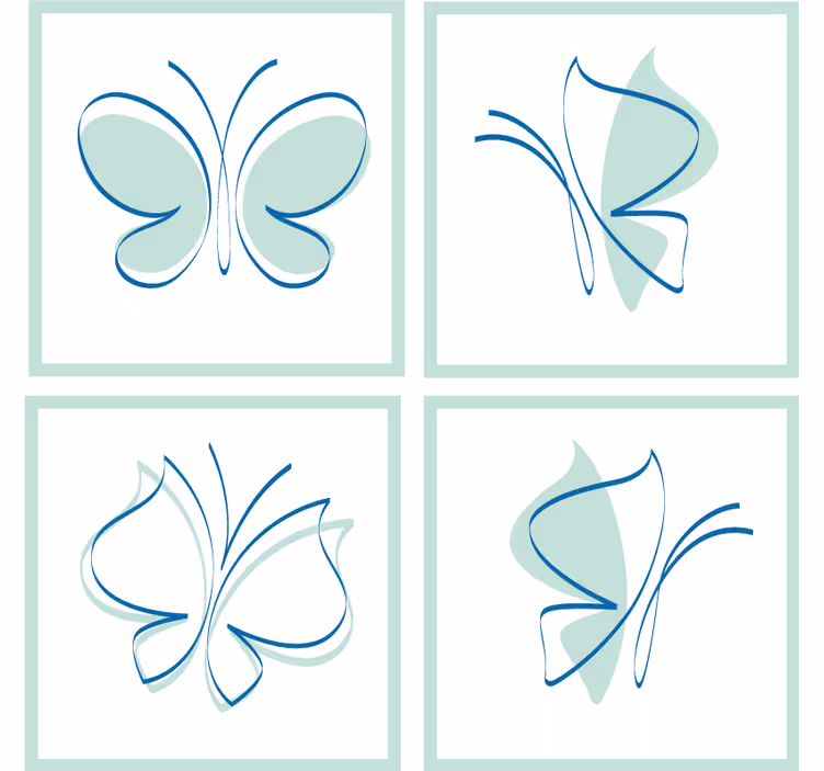 Texture coaster with elegant butterfly designs - TenStickers