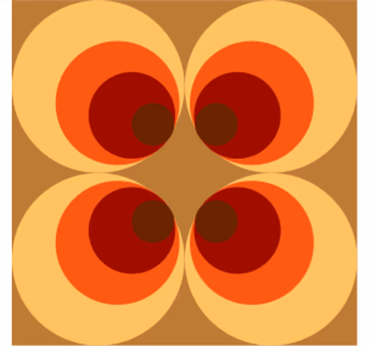 Texture coaster circular warm gradient design - TenStickers