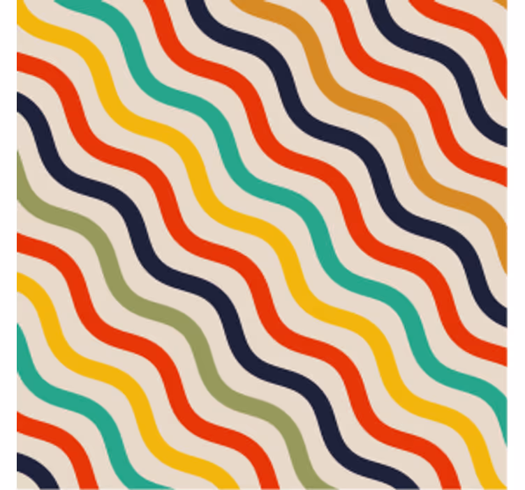Texture coaster colorful wavy design - TenStickers