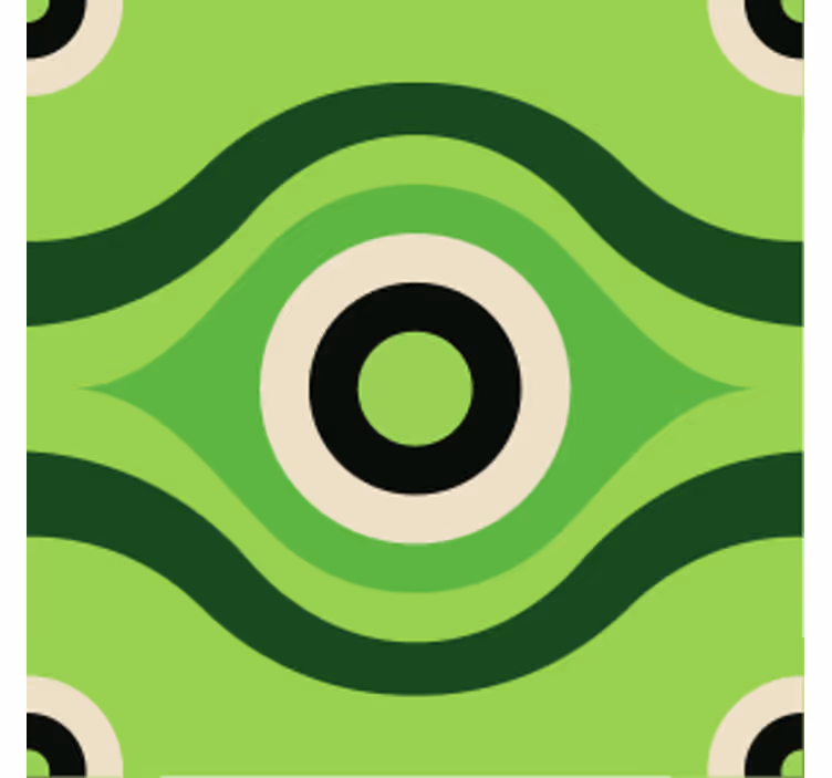 Texture coaster wavy green design - TenStickers