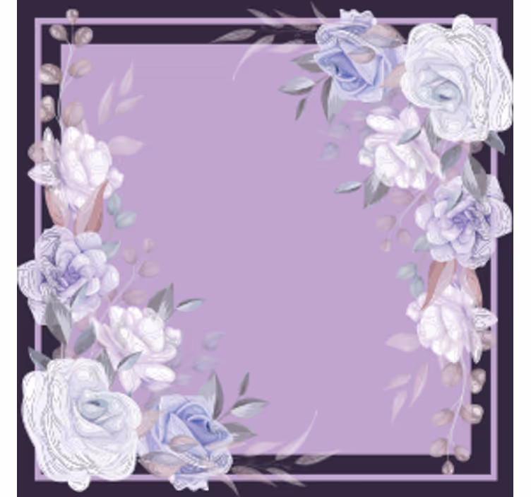 Lavender Floral Arrangement wedding coaster - TenStickers