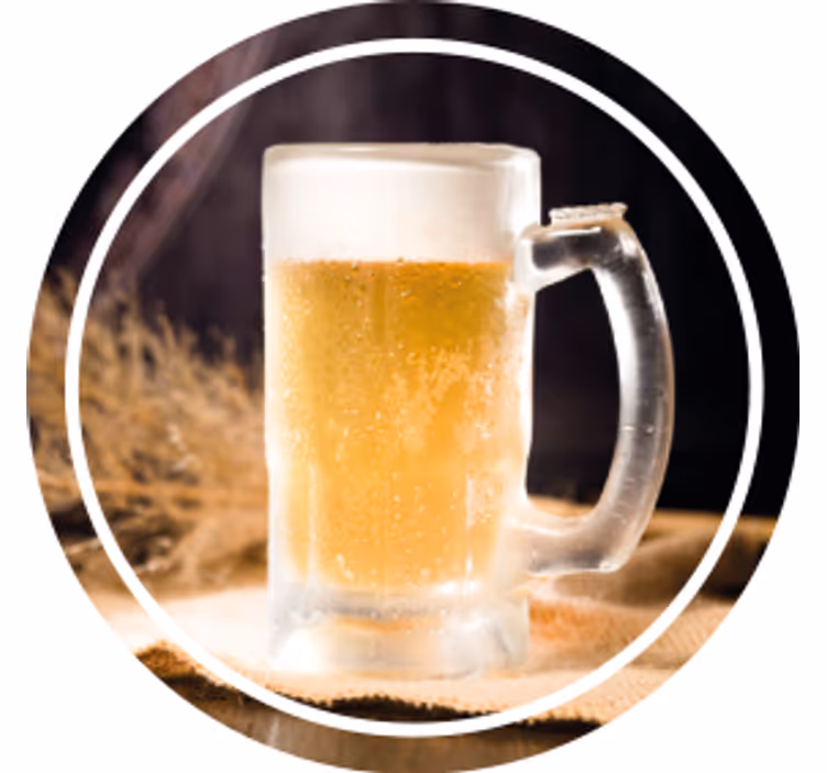 Beer mats chilled mug with foam - TenStickers