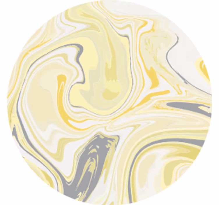 Texture coaster marbled yellow swirl design - TenStickers