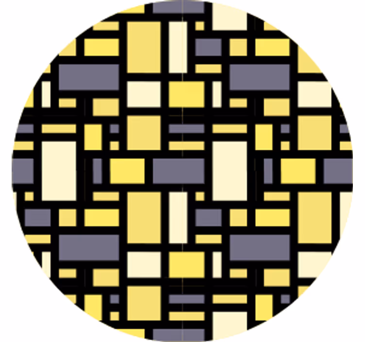 Texture coaster geometric yellow and gray pattern - TenStickers