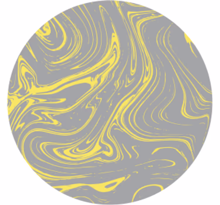 Texture coaster with swirling yellow patterns - TenStickers