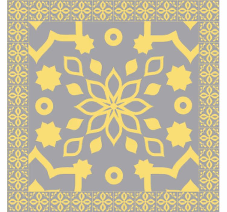 Texture coaster with detailed botanical design - TenStickers