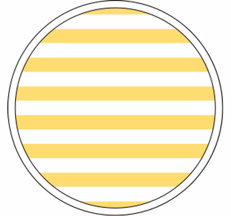 Texture coaster striped yellow design - TenStickers