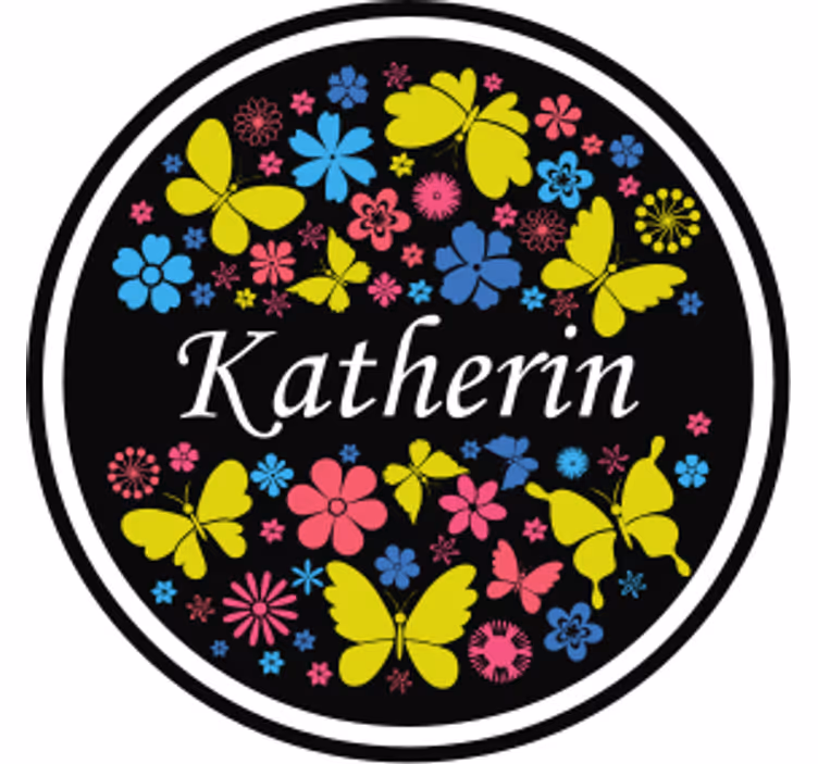 Customisable coasters floral butterfly design - TenStickers