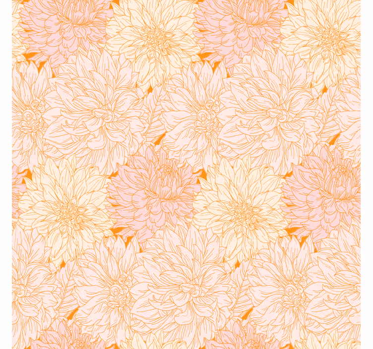 Texture coaster floral design arrangement - TenStickers
