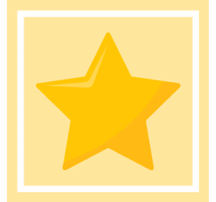 Modern coasters bold yellow star shape - TenStickers
