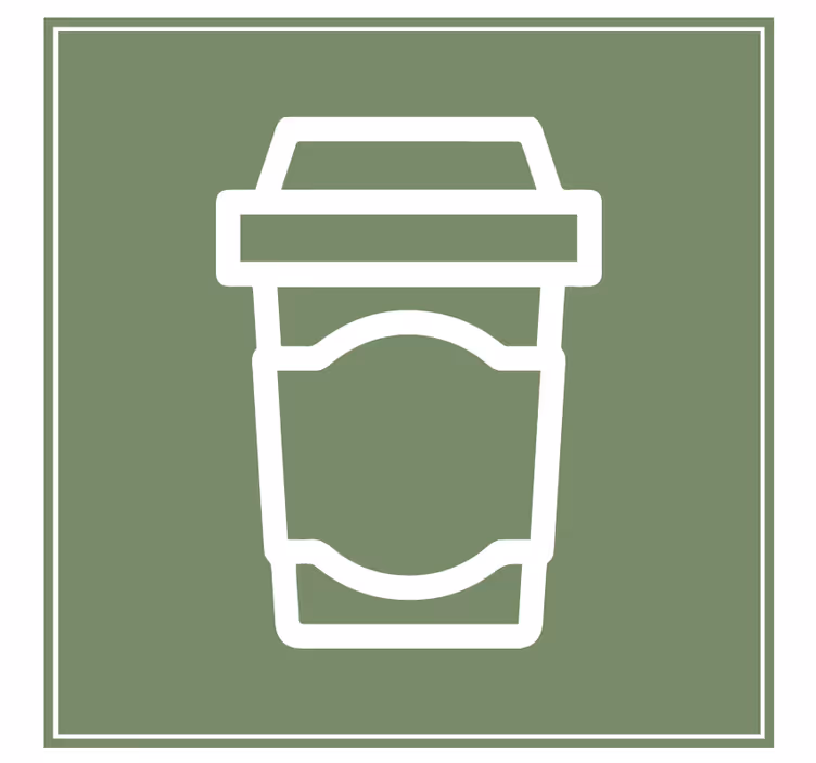 Modern coasters coffee cup artwork - TenStickers