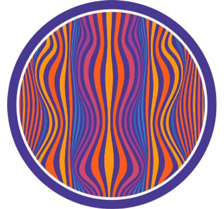 Texture coaster with colorful wavy design - TenStickers