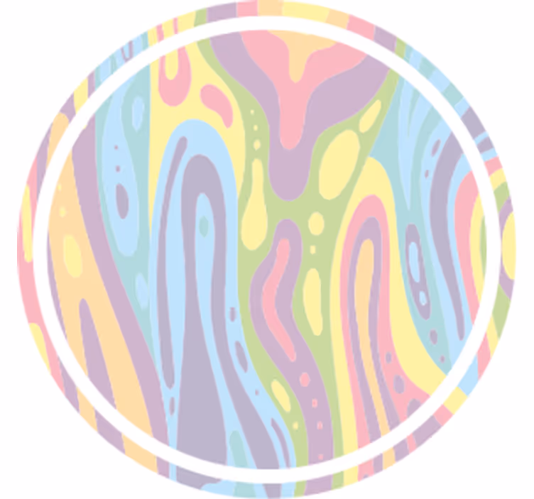 Texture coaster wavy pastel design - TenStickers